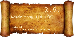 Komáromy Ildikó névjegykártya